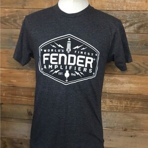 Fender unisex Adult Charcoal Tee Size Medium